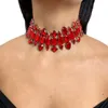 Chaînes Stonefans Collier géométrique rouge pour femmes Y2K en gros complet élégant collier de mariage couples 2024 bijoux de mode cadeaux de cou