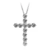 Mode Kruisontwerper Hangdoek Kettingen schoonheid Schijnt een CZ Diamond Stone Crystal Top Kwaliteit Dames Ketting S925 Sterling Silver2170