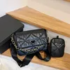 디자이너 가방 어깨 가방 체인 브랜드 브랜드 여성 PU 가죽 카메라 가방 세련된 사각가 가방 고급 크로스 바디 백 메신저 지갑 유명한 P