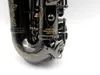 Pro Eastern Music shiny black plated curved soprano saxophone with engravings <<