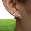 Elegant Star Charm Earring Tiny Mini Söta flickor smycken Tiny Simple Earring Top Quality Delicate Dainty CZ Stacking Earring6142821