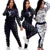 Wszystkie designerskie dresy dresowe plus rozmiar dwuczęściowy set set top i spodnie damskie ubrania dresowe swobodne 2 sztuki strój sportowy garnitur joggingowe Spiosy S-2xl