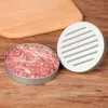 Köttfjäfäverktyg 1 uppsättning av hög kvalitet runda hamburger mögel aluminium legering kött nötkött bbq hamburgare press kök mat 231204