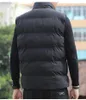 Men's Vests Vest Jackets Winter Thicker Warm Cotton-padded Fashion Stand Collar Solid Zip Pocket Plus Size Waistcoat For Men