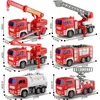 Modèle d'avion camion de pompier ensemble de jouets cadeaux pour enfants grands camions échelle résistante aux chutes arroseur pompier jouets d'ingénierie 231204