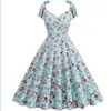 Robes décontractées 2023 Mode Femmes Robe d'été Rétro 50s 60s Robe Femme Rockabilly Pinup Party Robes Élégant Floral Bureau