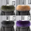 Xales 100% Real Natural Raccoon Fur Scarf Mulheres Inverno Moda Luxo Quente Gola de Pele de Alta Qualidade para Casaco Tira Com Capuz Grande Silenciador 231204