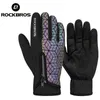 Guantes de ciclismo ROCKBROS Guantes de bicicleta de invierno Pantalla táctil Polar térmico Escalada Esquí Guantes de bicicleta Hombres Mujeres Guantes de ciclismo cálidos a prueba de viento 231204