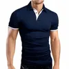 Männer Anzüge A2590 MRMT 2023 Marke T-shirt Revers Casual Kurzen ärmeln Nähte Männer Für Männliche Einfarbig Pullover Top mann