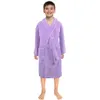 Handelsrockar Telotuny Kids Boys Girls Solid Flannel Bathrobes Handduk Natt-klänning Pyjamas Winter Warm Comfort Sleepwear Children Home kläder 231204