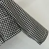 Jaquetas femininas 2023 mulheres cortadas houndstooth jaqueta outono inverno botões o-pescoço high street chique impressionante design doce na moda elegante s