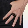 Men039s Hip Hop Jewelry Solitaire Ring Rings Stainless Aço para Man Bandos de dedos masculinos góticos únicos1634081