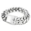 Bracelet à maillons pour hommes, chaîne à maillons lourds de 20mm, bordure cubaine, couleur argent, or, acier inoxydable 316L, bijoux masculins, lien Lars22243x