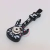 Latest Metal Alloy Pipes Kit Guitar Colorful Pattern Decorate Filter Silver Screen Spoon Bowl Portable Dry Herb Tobacco Cigarette Holder Hand Smoking Tube