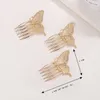 Hair Clips 1PC Elegant Fashion Butterfly Combs For Women Gold Color Insect Bride Headdress Jewelry Accessories Hairpins Headwear