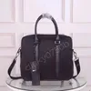 Portföljdesignerpåsar Luxury Business Handbag Laptop Bag For Men Notebook Bag Kortfodral Datorhandväskor MAN Formell axel M286C