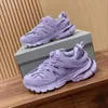 Designer Women Track LED 3.0 Purple Shoes Tracks 3 LED Luxury Lilac Sneaker Lighted Gomma Leather Trainer Platform Sneakers Light Runner 7