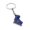 Keychains 100pcs/lot 2023 Metal Roller Skate Keyholders Creative Zinc Alloy Key Chains
