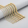 Chains 2/3/4/5/6/7/8mm Gold Color Men Women Rope Long Necklace Punk Stainless Steel Minimalist Twist Chain Jewelry