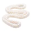 Design 10-11mm 82 cm perle d'eau douce blanche grand pain cuit à la vapeur perles rondes collier de perles chaîne de pull bijoux de mode 211F