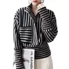 Maglioni da donna Stripe Knit Zipper Donna Autunno Semplice maglione Pullover Office Lady Money Estetica Camicia causale Top 2023