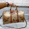 Sac de voyage de sac de sport sac vintage sacs de créateurs de bagages femmes sacs à main de haute qualité mode grande capacité de fleur de fleur hand276o