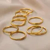 Cluster Rings 11:11 222 333 444 555 666 Angel Number Jewelry For Women 18K Gold Plated Lucky Stainless Steel Ring Wedding Gift