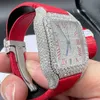 مخصصة فاخرة مخصصة VVS VVS1 Moissanite Diamond Watch For Birthday Gift