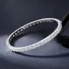 Chain Ewya Real GRA Certified D Color 4mm 0.3CT Full Bangle Armband för Woman Party S925 Sterling Silver Diamond Armband 231204