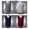 Chalecos para hombres Moda Top Punto Jersey Suéter A cuadros Sin mangas Cuello en V Casual Vacaciones Vacaciones Otoño Primavera Invierno