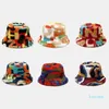 Kopfbedeckung, Haarschmuck, kreativer Hut, bunter Digitaldruck, Fischer im Herbst und Winter