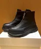 Hochwertige Damenstiefel, Martin-Stiefel, modische, klassische Reifen-Knöchel-Chelsea-Plateaustiefel, Herren- und Damen-Sneaker, schwarzes Leder, luxuriöse Slip-On-Winterstiefel, Größe 35–45