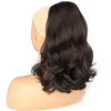 Syntetiska peruker xinran Syntetiskt 18 "Wavy Hair Tail Warping Straight Hairpiece med två plastkam Black Drawstring Ponytail Hair 231204