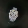 Orologio con diamanti VVS Moissanite con lancetta completamente ghiacciata