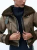 Женское кожаное осенне-зимнее женское винтажное толстое теплое замшевое шерстяное короткое пальто, женская уличная куртка из искусственного меха ягненка