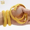 Bangle Aniid Luxury Dubai Gold Plated Bared for Women Arar Bridal Charm Bracelet Negerian Wedding Hight