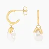 Stud Earrings S925 Sterling Silver Jewelry Baroque Freshwater Cultured Pearl