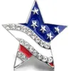 20pcs الكثير من المجوهرات Snap Snap New Rhinestone Flag American 18mm Snap Buttons Vintage Alloy Fit Bracelet271p