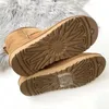 Tazz Tasman Terlik Kadın Kestane Kürk Slaytlar Disque Sheepsin Klasik Katırlar Ultra Mini Tazz Platform Boot Slip-On Ayakkabılar Süet Siyah Ren Geyiği Bootes