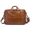 Aktentaschen Herren Leder Aktentasche Tasche für Dokumente Laptop s 14 Business Messenger Computer 231204