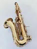 Novo saxofone soprano curvo S-991 chave de ouro latão sax profissional bocal remendos almofadas palhetas dobrar pescoço aaa