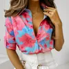 Women's Blouses Autumn Elegant For Fashion Top Floral Print Casual Long Sleeve Shirt And Blouse Botton Slim Blusas Para Mujer