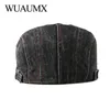 Berretti Wuaumx Casual Primavera Estate Berretti Cappello Uomo Donna Denim sboy Berretti Visiere Cotone Cabbie Berretto a spina di pesce Berretto piatto edera a becco d'anatra 231204