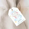Zapasy imprezowe spersonalizowane niestandardowa etykieta prezentu na baby shower naklejka na urocze słonia balonowe pudełko na urodziny dzieci