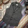 Herrenwesten Männer Weste Königsblau Steampunk Formale männliche ethnische Fischgrätenwolle Tweed Vintage für Hochzeit Business Bankett Weste