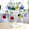 Crystal Bpple Tree Ornament Fengshui Glass Crafts Decor Decor Figurines Christmas New Year Prezent