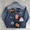 Evisus Designer Veste Homme EV Multi Poche Lavé Denim Evised Veste Femme Lâche Casual Evisulies Lucky God Automne et Hiver M Buddha Head Denim Evisulies 931