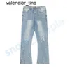 2023 Mens Designers FLARED JEANS NYA skarvade utskjutna jeans Ejressade rippade smala fit denim byxor mans streetwear mens kvinnors byxor