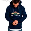 Men's Hoodies Sweatshirts New Men Spring FRIENDS Printing Long Sleeved Hoodies Outdoor Sport Sweatshirts Sweater Casual Pullover Hoodie Size S-4XL Q231204