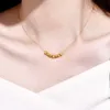 Yadis 2023 Drobne dostosowane Real 999 Pure Gold Pendant Beadant Chain Wedding Bridal Jewelry Naszyjnik dla kobiet